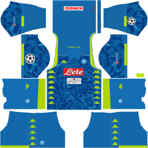 SSC Napoli DLS UCL Badge Home Kit